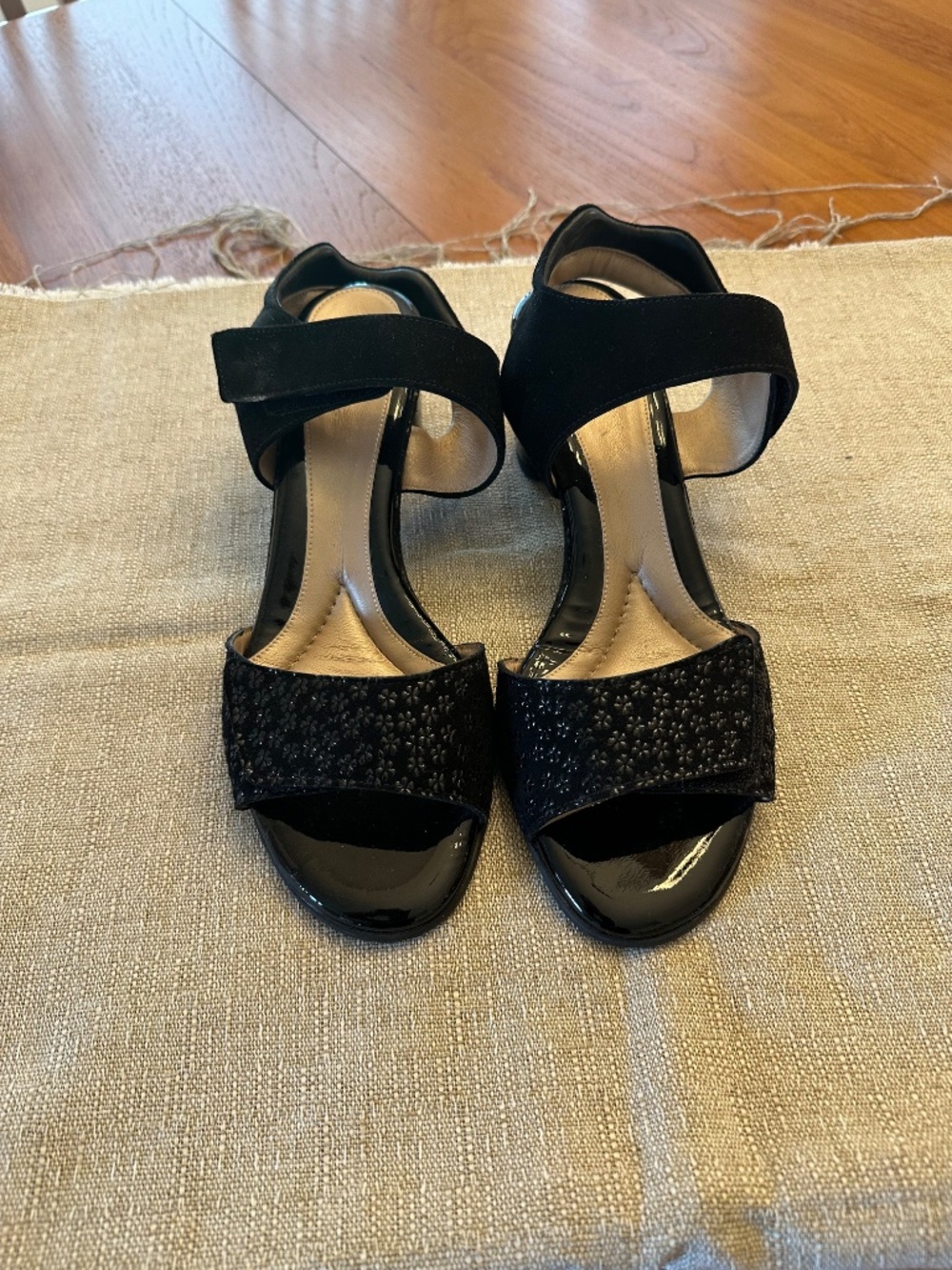 BeautiFeel Black Nubuck Dress Sandal EU Size 40